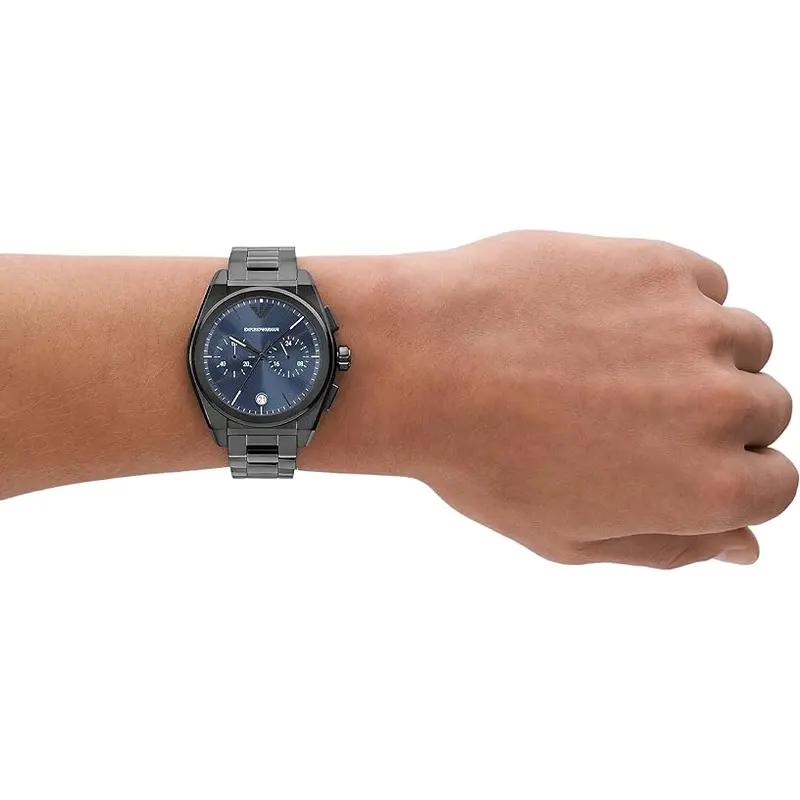 Emporio Armani Federico Chronograph Blue Dial Men's Watch- AR11561